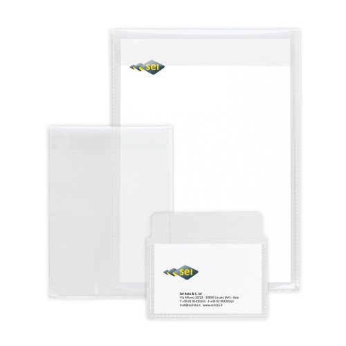 Buste con patella Soft P - PPL - 23 x 33 cm - liscio - trasparente - Sei Rota - conf. 25 pezzi